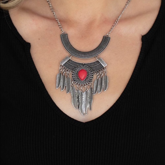 paparazzi Jewelry - Desert Devotion - red - Paparazzi necklace